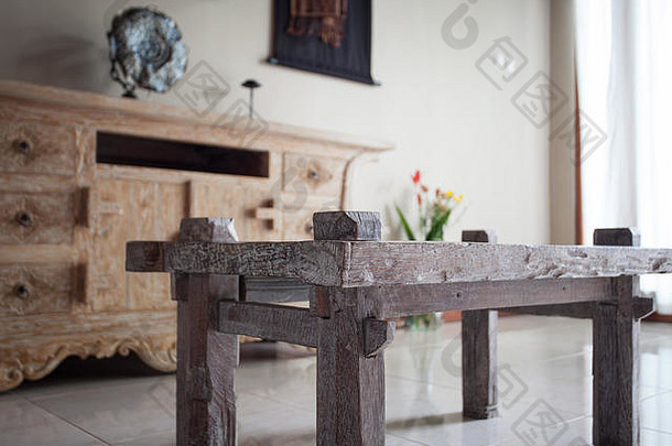 家具经典巴厘岛的风格细节光木
