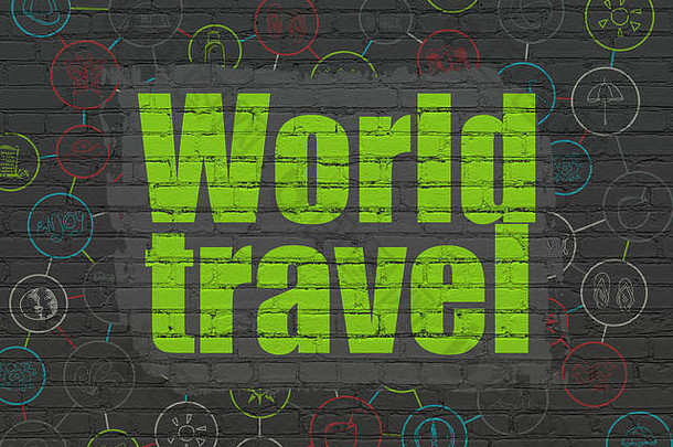 旅行概念世界旅行墙背景