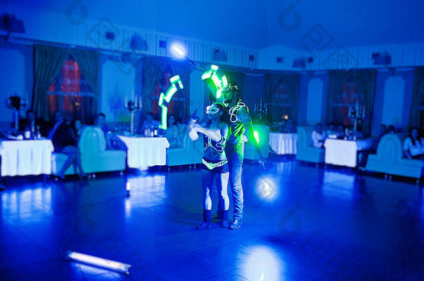 二极管光显示艺术家婚礼聚会，派对