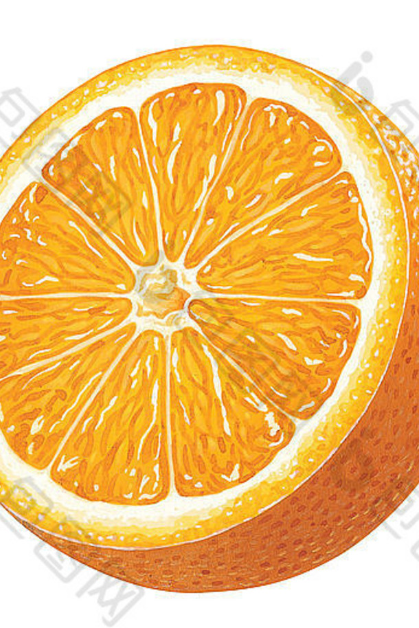 橙色一块插图