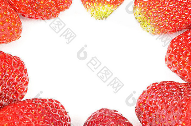 新鲜的<strong>草莓</strong>边境
