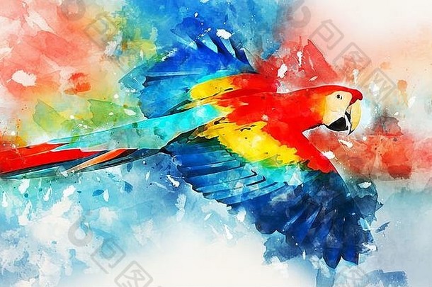 色彩斑斓的鹦鹉
