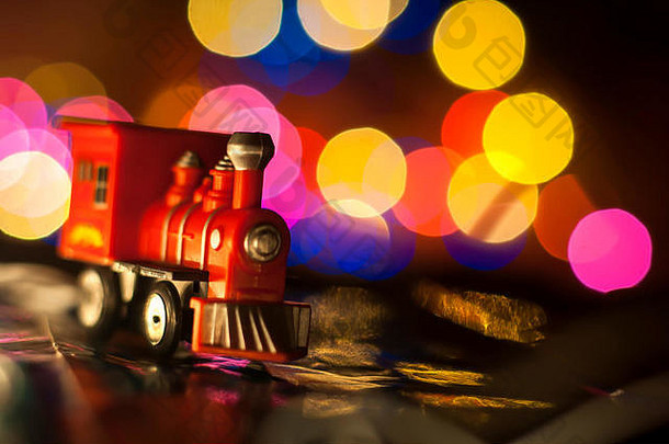圣诞节灯玩具火车引擎