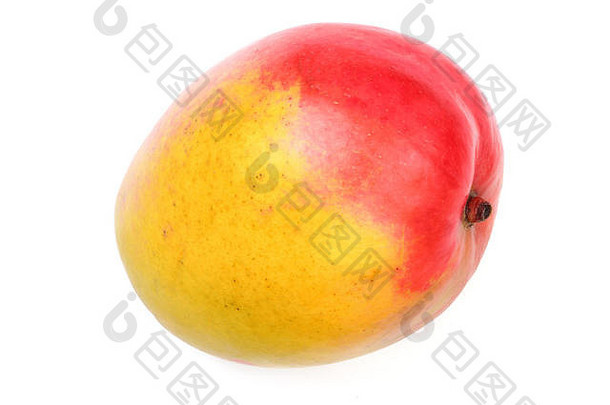 芒果水果孤立的白色背景特写镜头影子