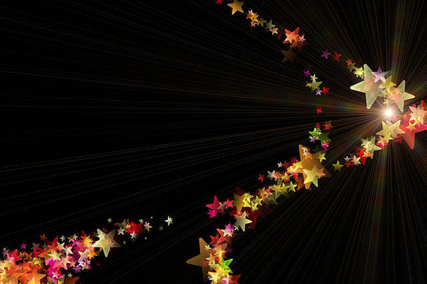 神奇的圣诞节设计发光的星星光