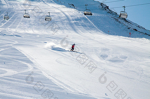 滑雪极端的冬天体育运动