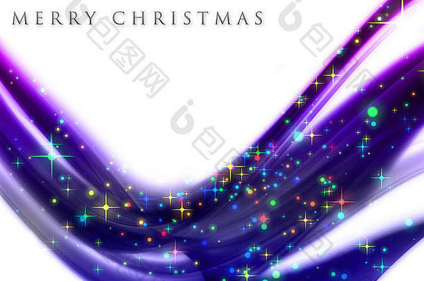 神奇的圣诞节波设计发光的星星