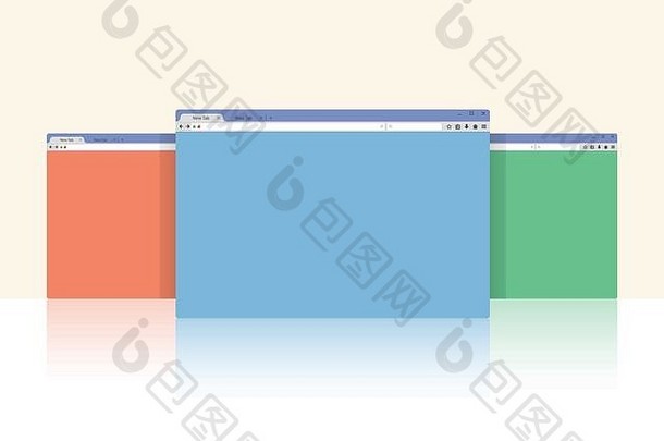 多彩色的互联网浏览器窗户反射复制空间文本的想法移动互联网云计算超文本标记语言编程