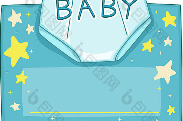 卡设计特色婴儿尿布