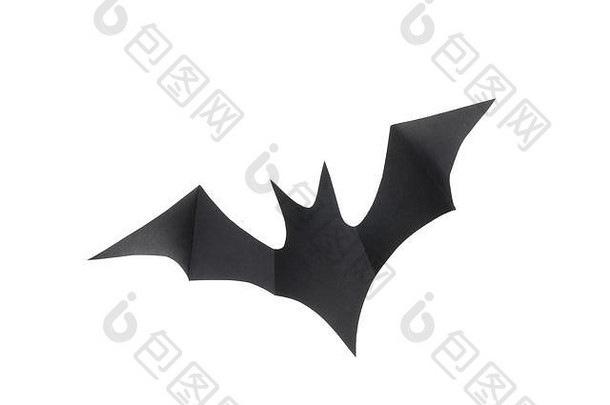 装饰黑色的蝙蝠孤立的白色背景