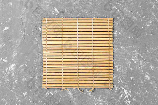 空亚洲食物背景棕色（的）竹子席木背景前视图复制空间平躺