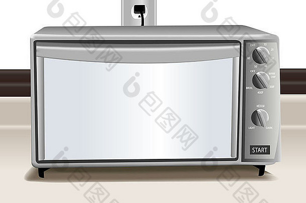 不锈钢钢烤面包机烤箱插图