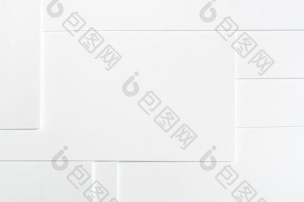 摘要白色极简主义背景复制空间清洁纸表整齐铺设几何模式