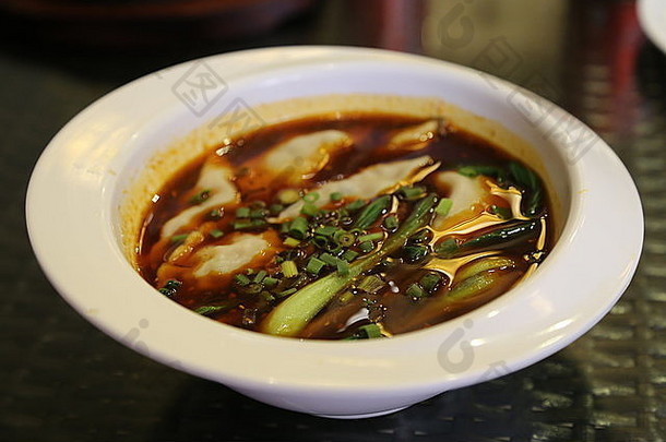 图像四川辣的饺子汤图像捕获新加坡