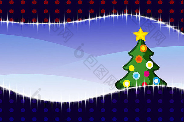 程式化的圣诞节树背景