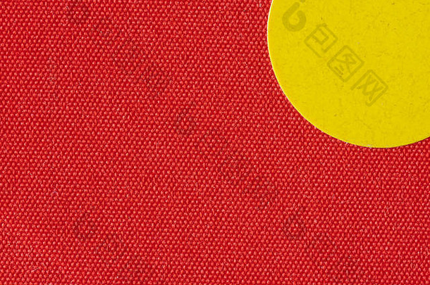 宏图像黄色的贴纸纹理红色的书封面
