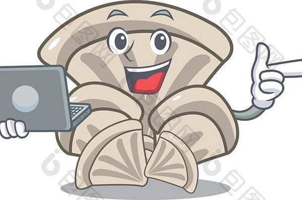 移动PC牡蛎蘑菇字符卡通