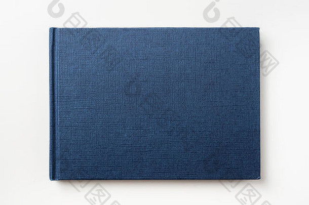 设计概念前视图蓝色的精装书笔记本孤立的背景模型
