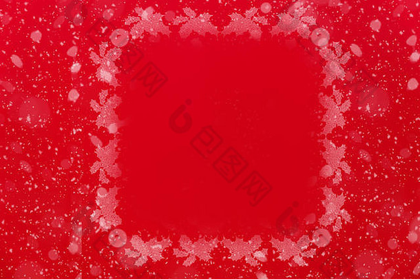 红色的背景圣诞节饰品