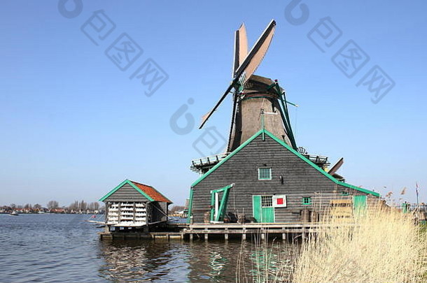世纪风车地板猫最古老的功能dyemill世界雍斯安赞丹赞迪克荷兰