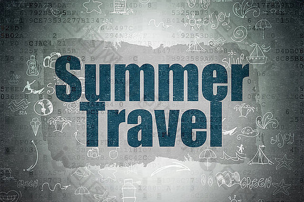 假期概念夏天旅行数字纸背景