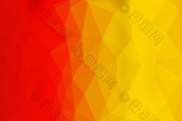 黄色的橙色红色的多边形背景设计