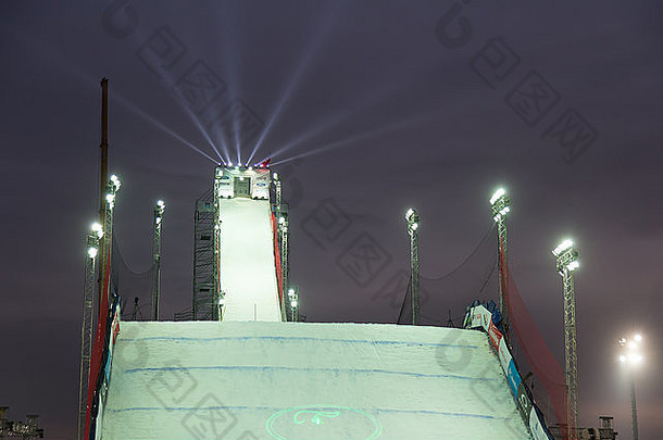 伊斯坦布尔火鸡12月跳斜坡裂隙滑雪板世界杯大空气大空气事件但