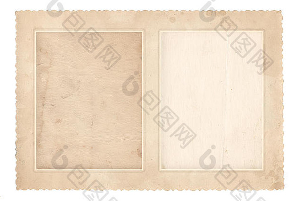 照片框架古董纸复古的卡