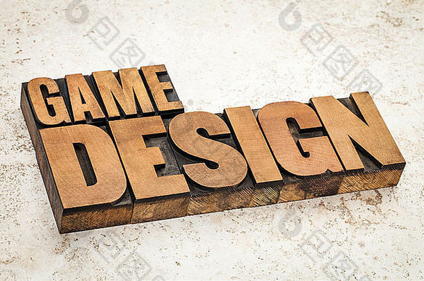 游戏设计文本古董凸版印刷的木类型陶瓷瓷砖背景