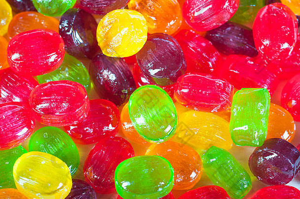 背景色彩斑斓的糖果糖糖果彩色的糖果关闭