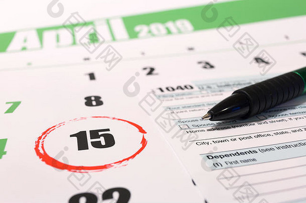 日历收入税形式显示税一天申请4月