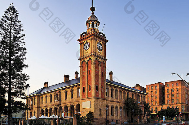 外观历史海关房子建筑纽卡斯尔澳大利亚酒店市中心