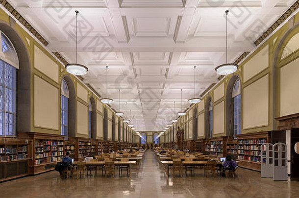 阅读房间内部主要图书馆建校园大学伊利诺斯州urbana-champaign厄巴纳伊利诺斯州