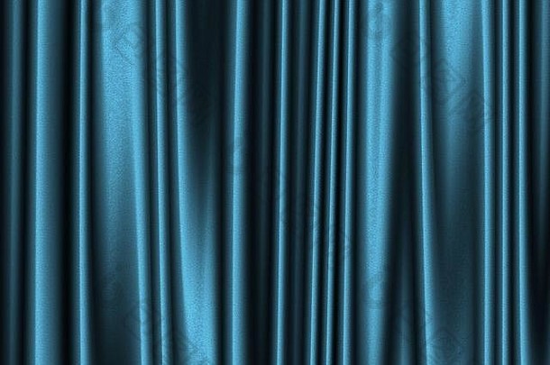 蓝色的窗帘