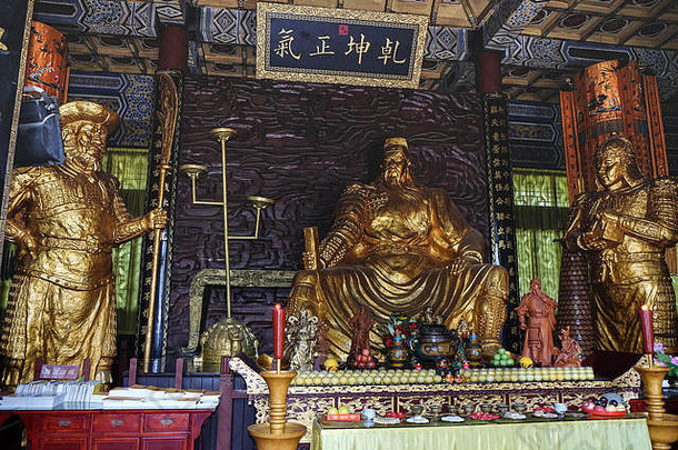 颂州中国俊关雕像关寺庙旅行荆州城市寺庙著名的爱王国系列especiall