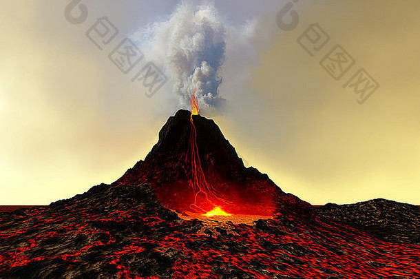 活跃的火山