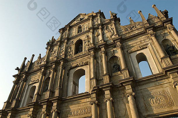 神圣的废墟保罗斯教堂澳门中国