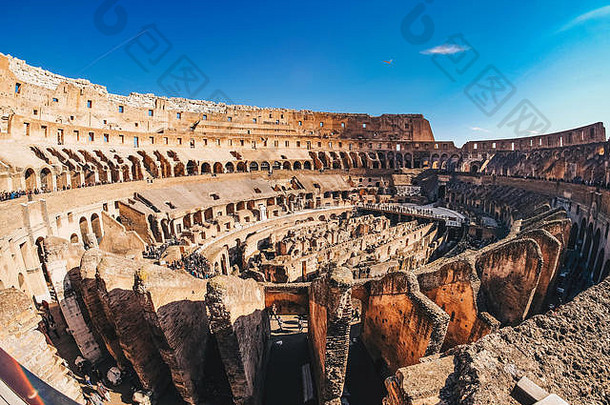 内部罗马罗马圆形大剧场罗马意大利全景视图