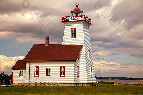 木岛屿灯塔位于东部王子爱德华。岛加拿大木岛屿省公园