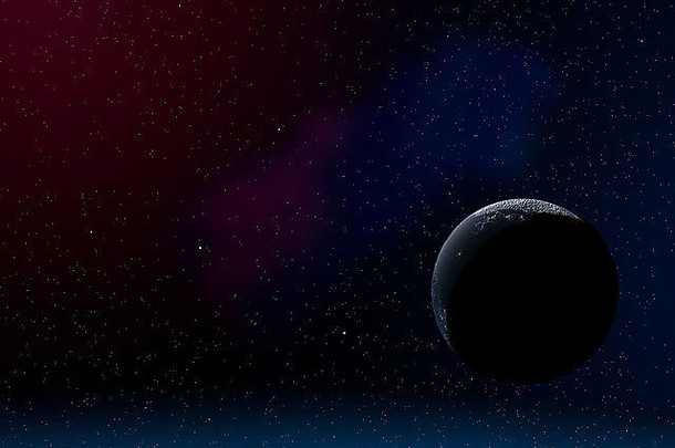 电脑生成的图像星星地球晚上天空