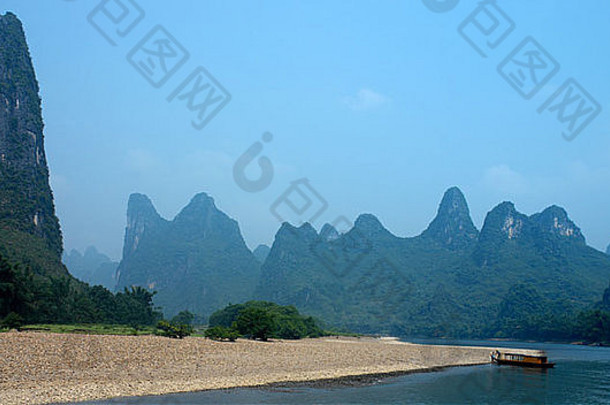 石灰石岩溶河yangshuo桂林广西壮省南部中国
