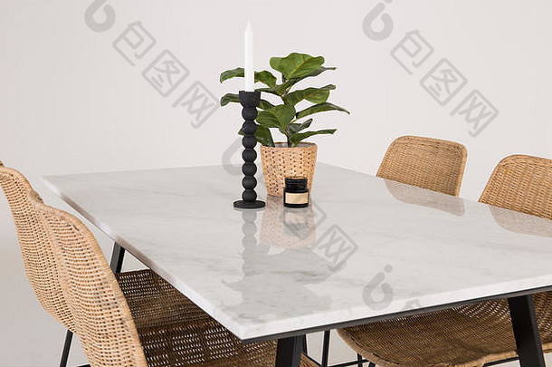 奢侈品椅子表格集室内设计孤立的灰色的背景