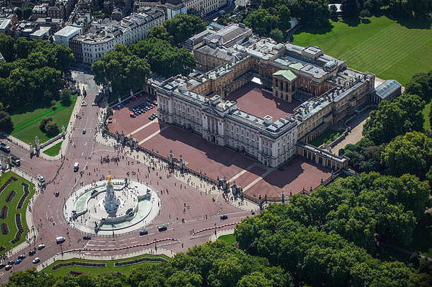空中白金汉宫周年纪念日公主戴安娜的死亡8月直升机伦敦