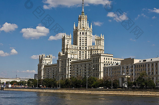 莫斯科著名的高层建筑斯大林时间象征时间kotelnicheskayaembanktment