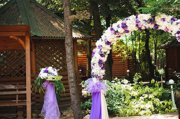 婚礼装饰仪式美丽的装饰婚礼拱