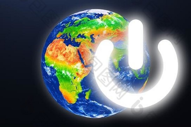 地球地球电权力<strong>按钮</strong>地球小时事件地球一天生态元素图像有家具的美国国家航空航天局呈现