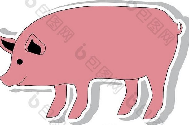 猪动物图标