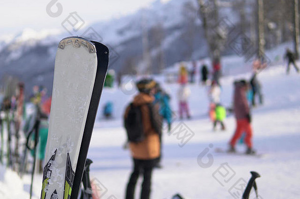 滑雪板滑雪板背景滑雪度假胜地假期