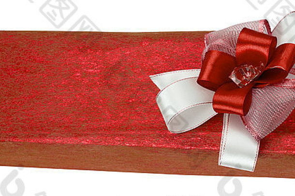 红色的礼物盒子孤立的白色背景