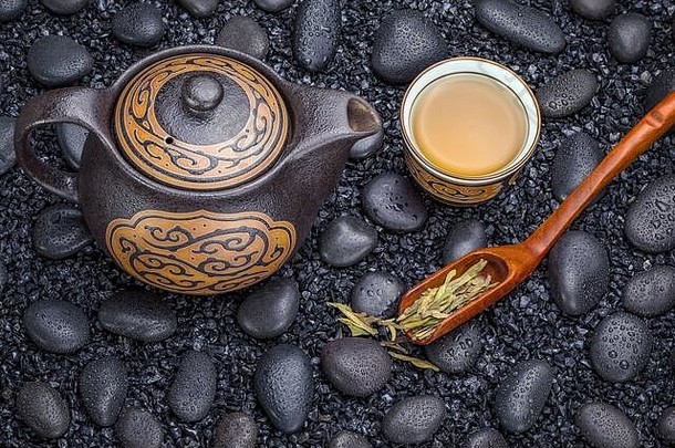 中国人茶能杯绿色茶